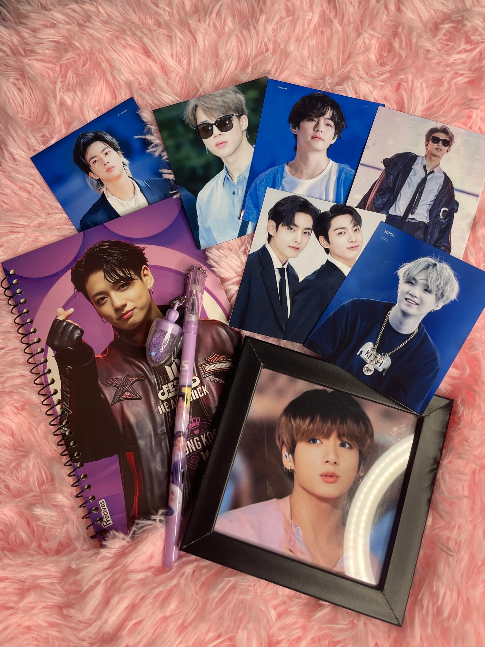 BTS Fan Combo Pack – Diary + Mini Photo Frame + BTS Pen + 7 Photo Set