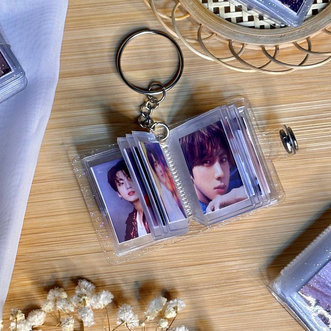 BTS Mini Photo Album Keychain with 20 Photos - Image 4