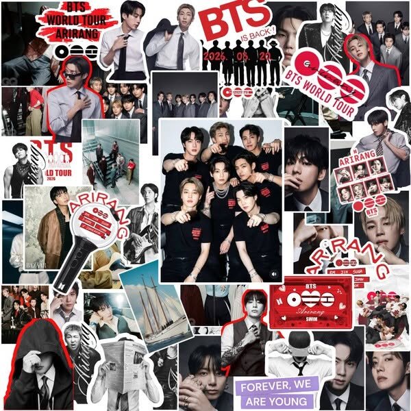 BTS ARIRANG Sticker Pack (55PCS) | Premium K-pop Decorative Stickers - Image 2